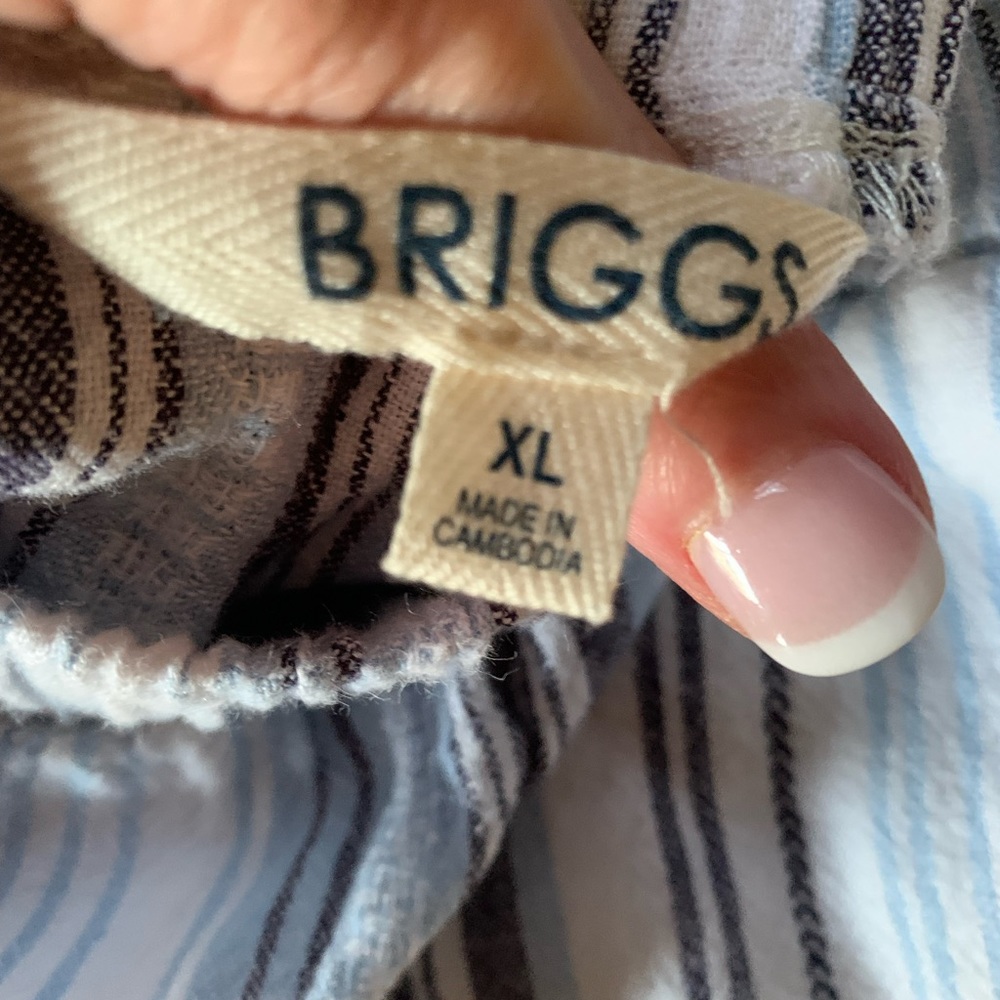 Briggs Linen Blend Wide Drawstring Leg Beach Pants - Picture 8 of 9